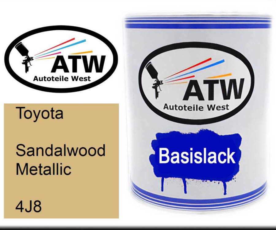 Toyota, Sandalwood Metallic, 4J8: 1L Lackdose, von ATW Autoteile West.